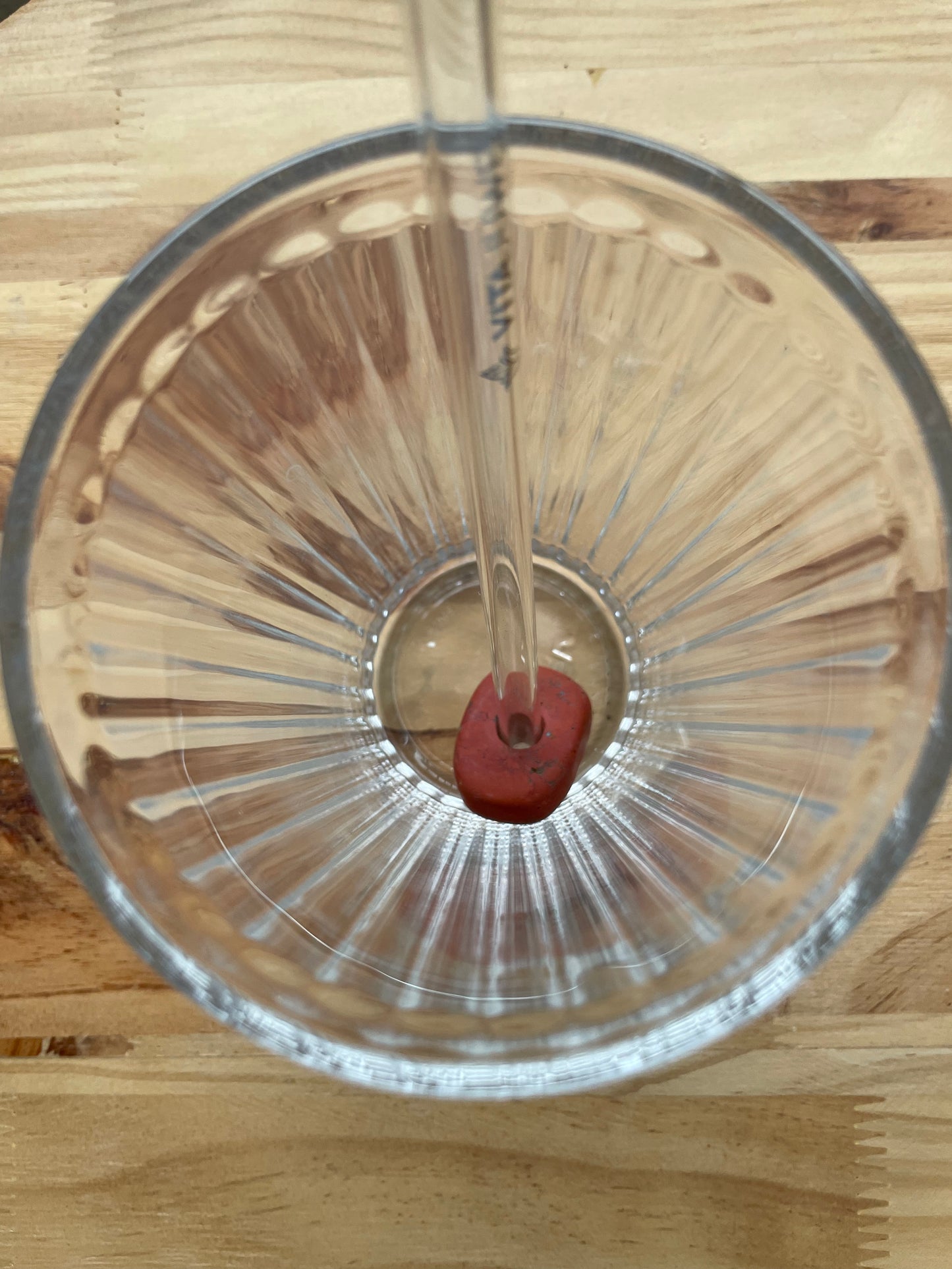 VitaJuwel Glastrinkhalm mit rotem Jaspis