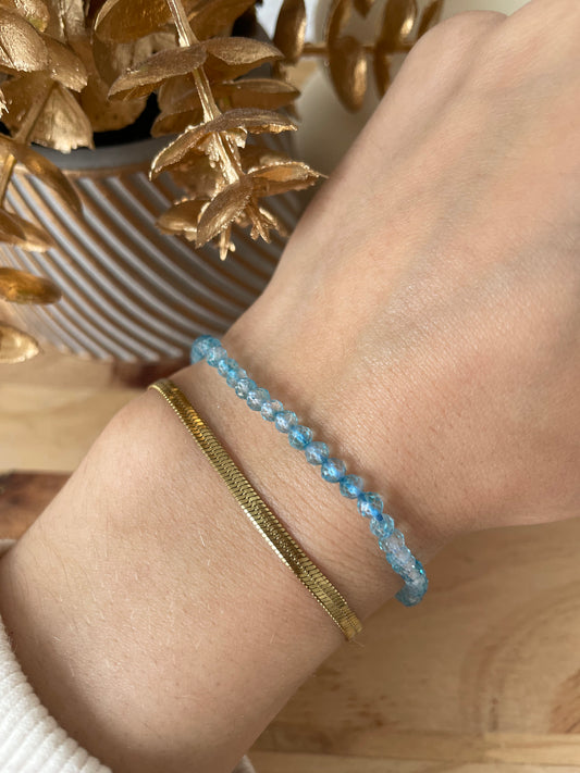 Armband Topas blau facettiert
