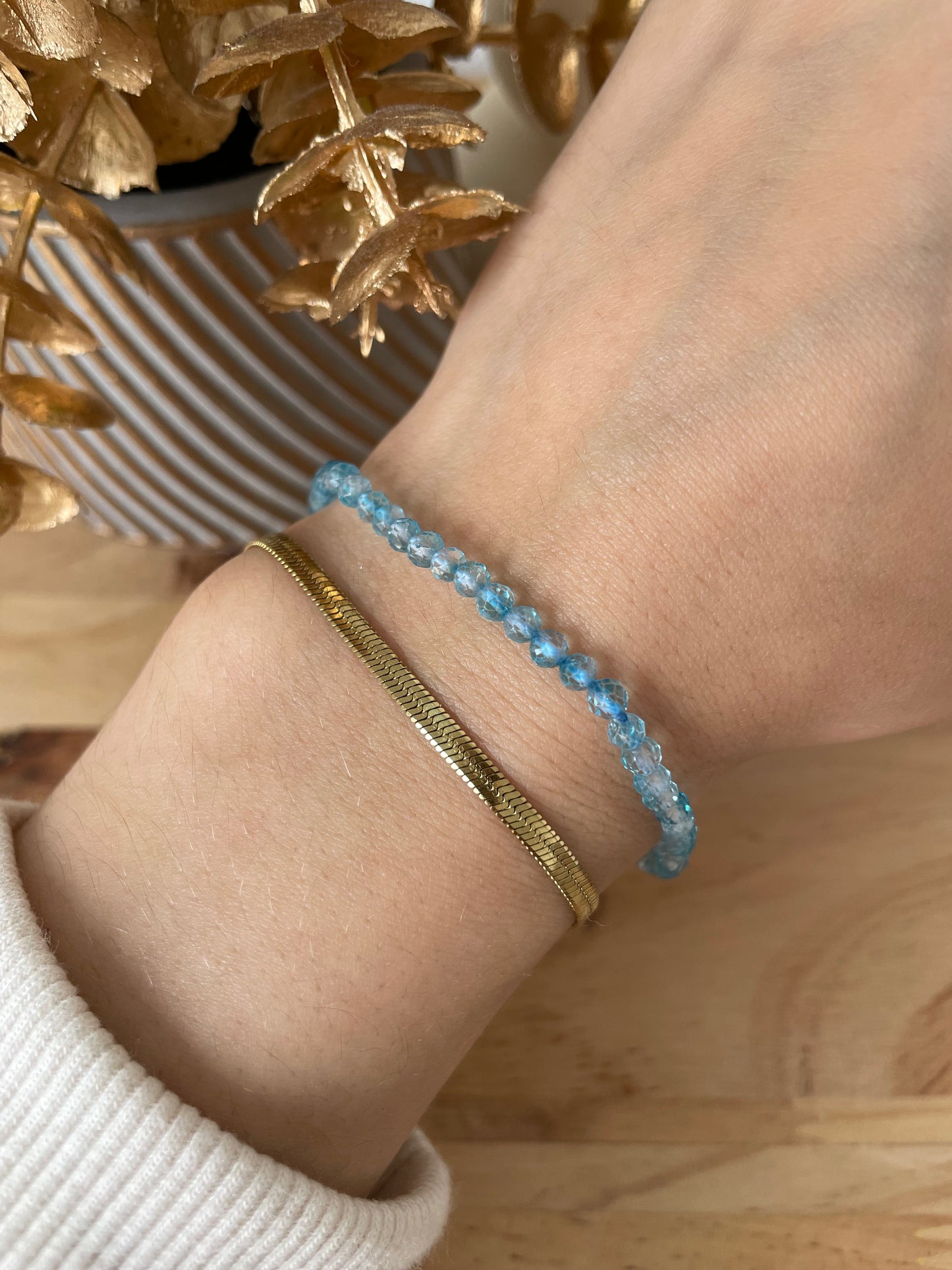 Armband Topas blau facettiert