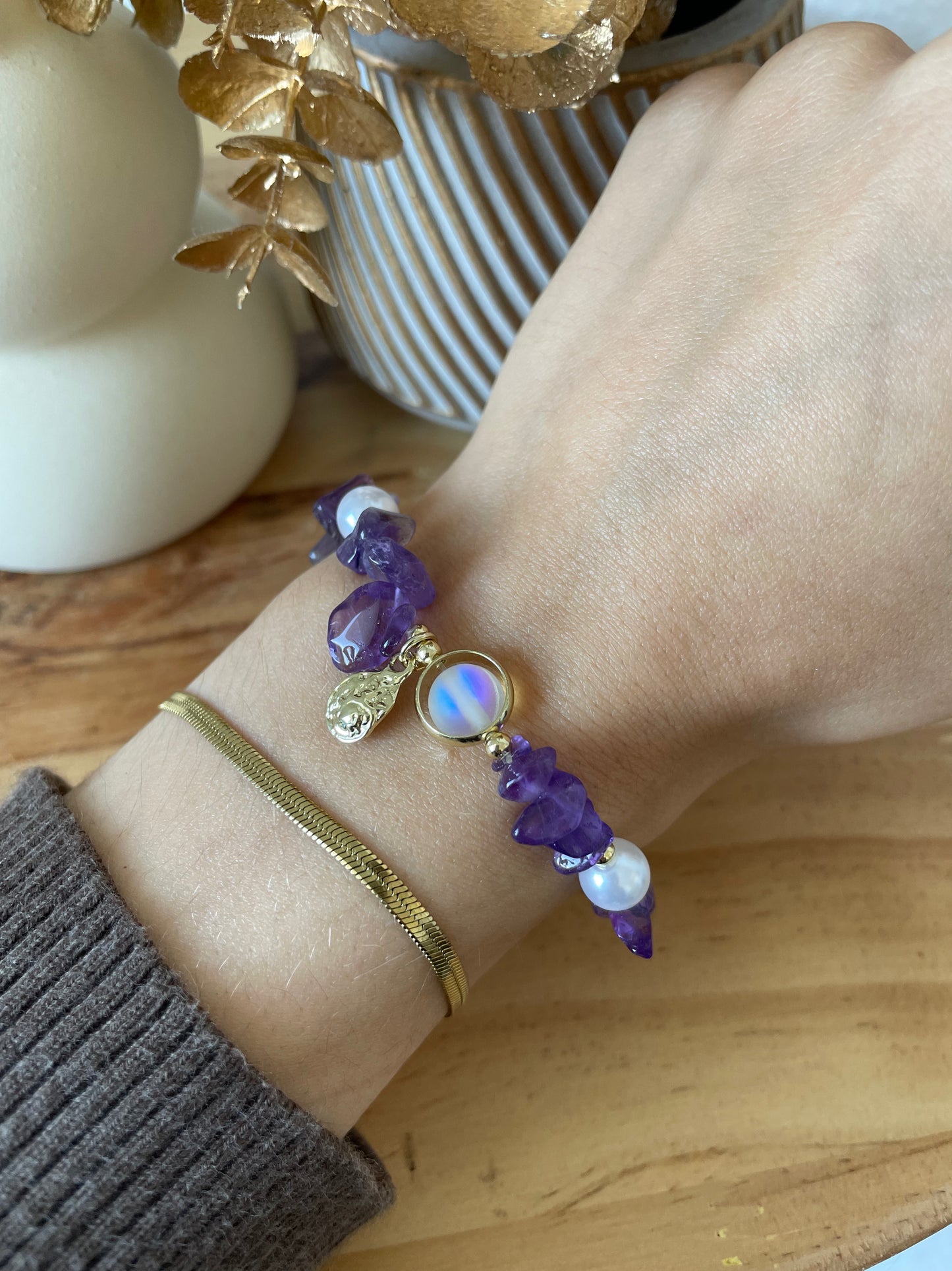 Verspieltes Amethyst Armband