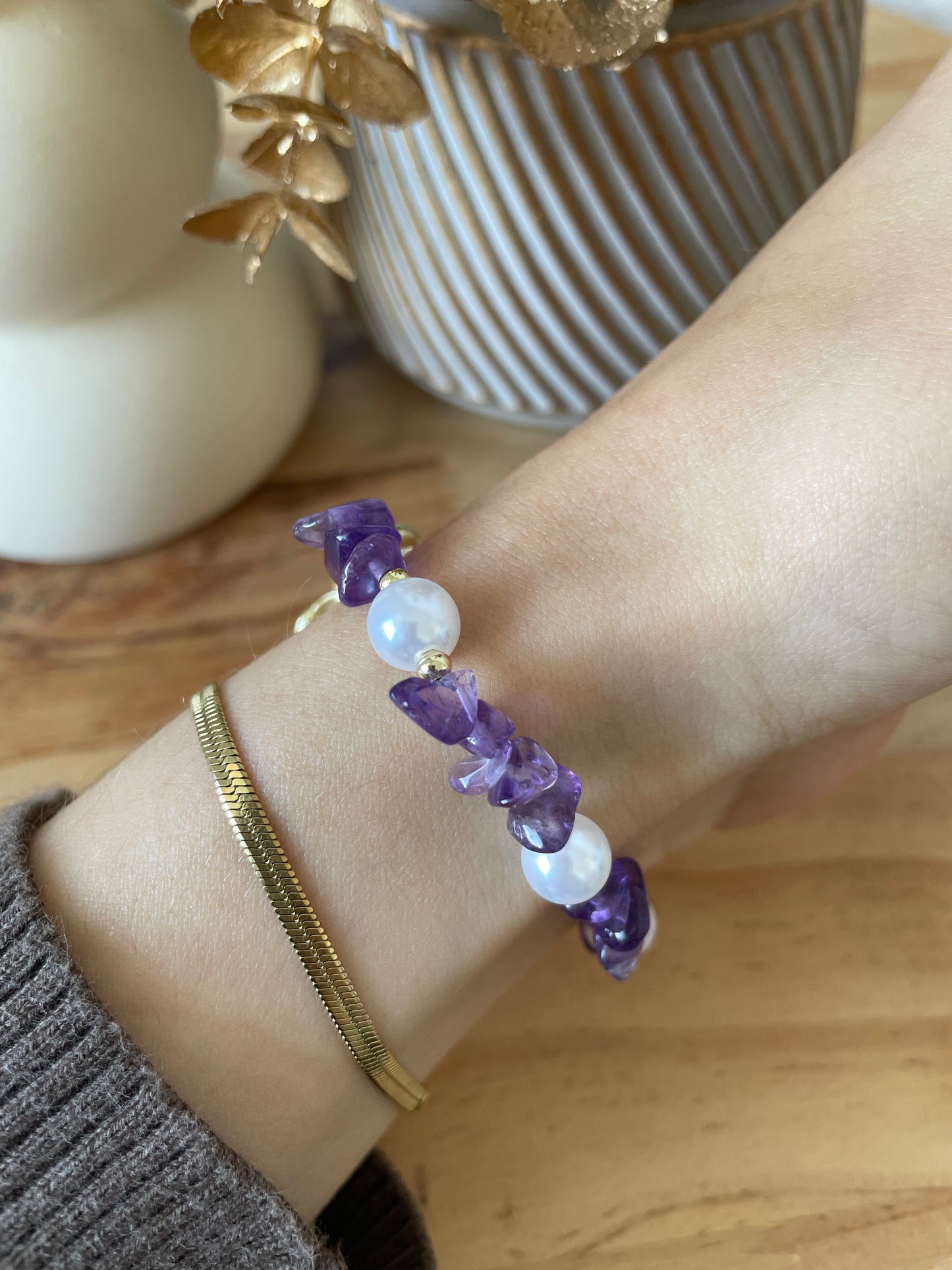 Verspieltes Amethyst Armband