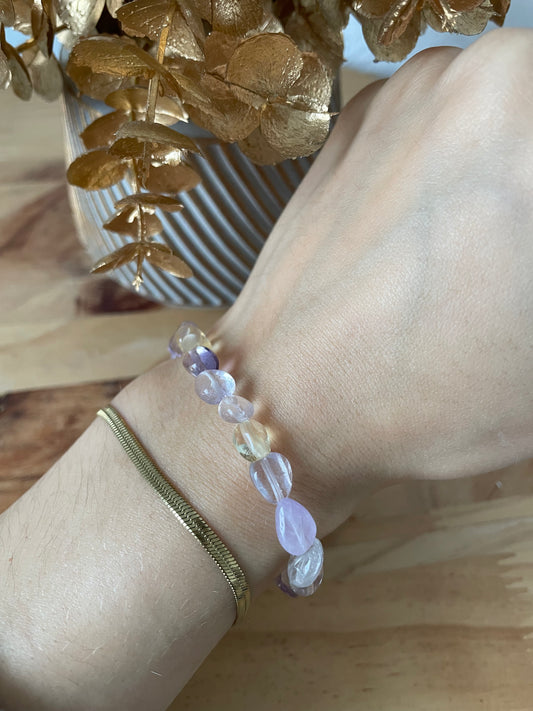 Ametrin Armband - Harmonie aus Amethyst & Citrin