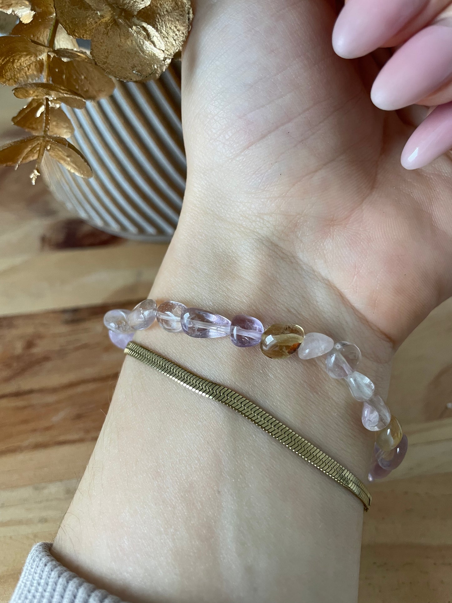 Ametrin Armband - Harmonie aus Amethyst & Citrin